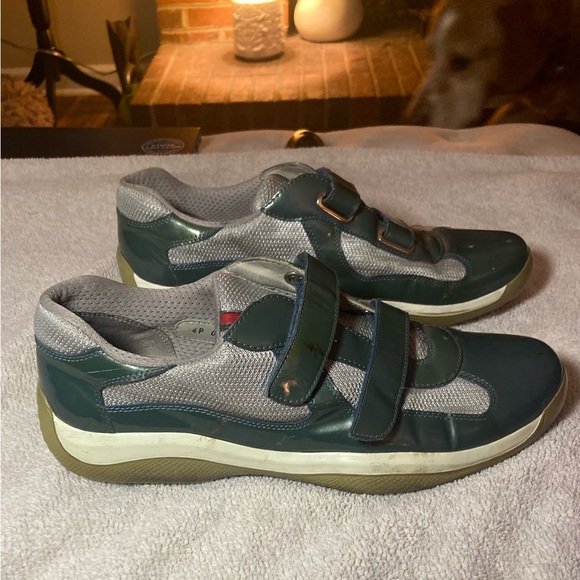 Prada Men’s Tennis Shoes Double Strap Size 9 - Picture 1 of 11